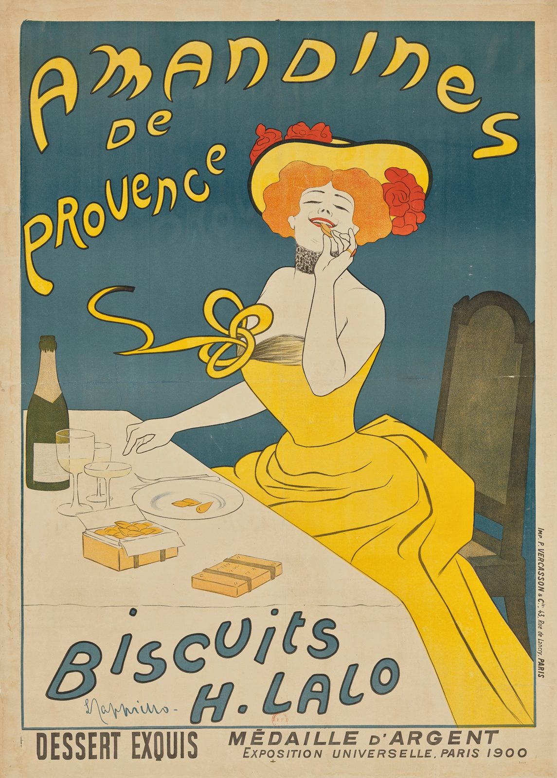 Amandines de Provence (c. 1900) — vintage Belle Époque poster, fine art giclée print