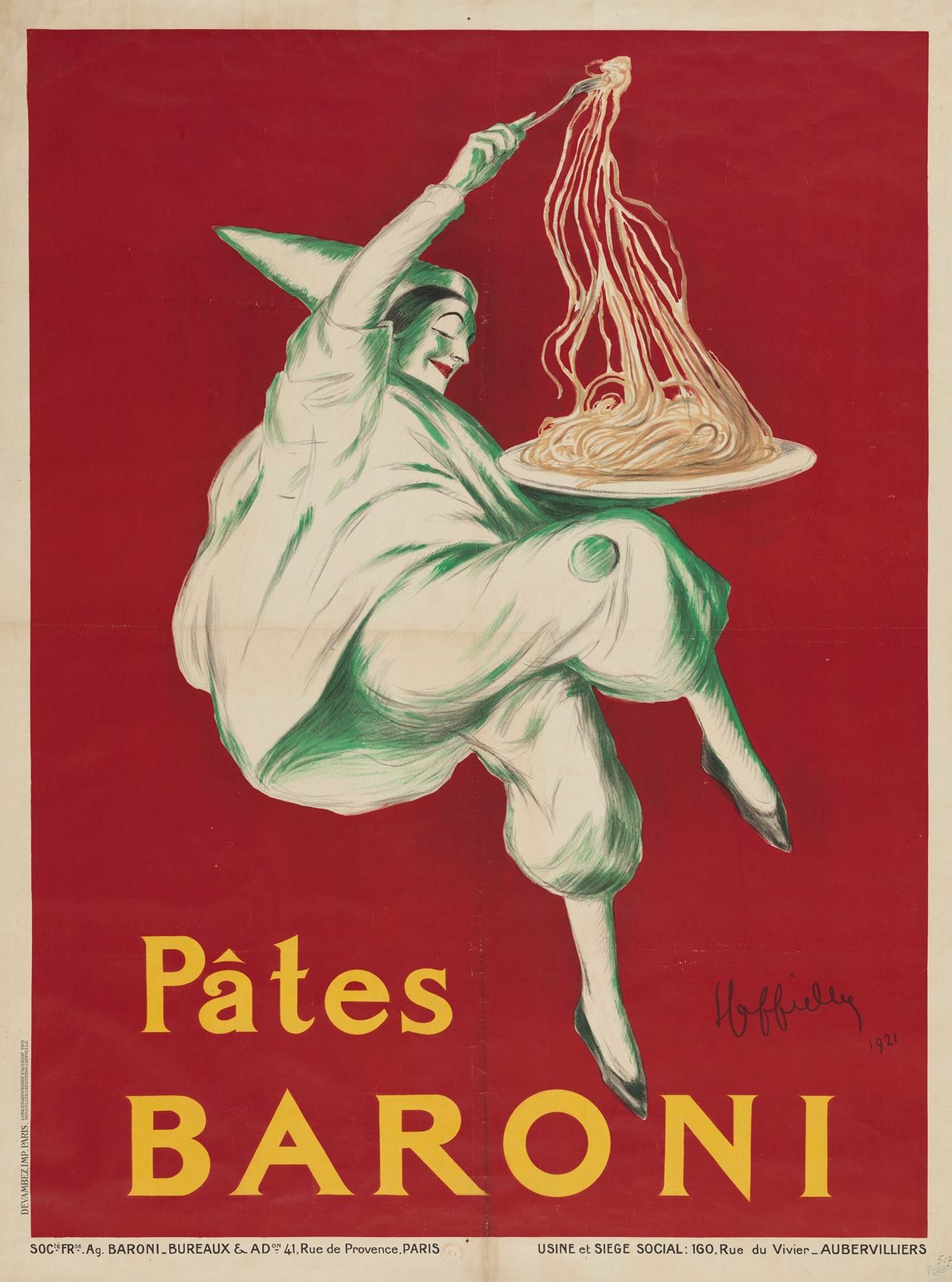 Pâtes Baroni (1921) — vintage Belle Époque poster, fine art giclée print