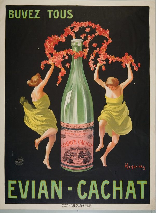Evian-Cachat (c. 1912) — vintage Belle Époque poster by Source Cachat, Évian-les-Bains, fine art giclée print