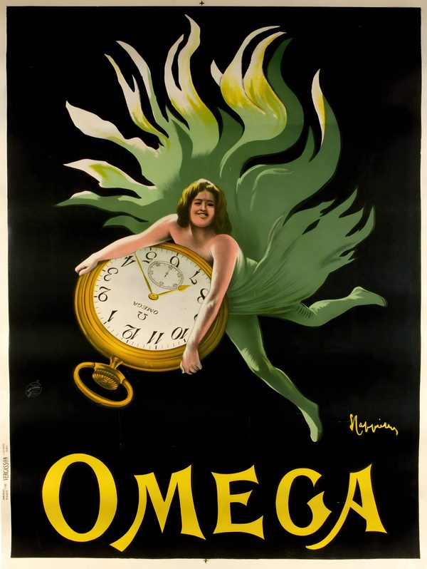 Omega (c. 1900) — vintage Belle Époque poster by Omega Watches, Switzerland, fine art giclée print